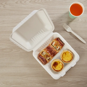 Biodegradable Take Out Disposable Clamshell Bagasse Food 8