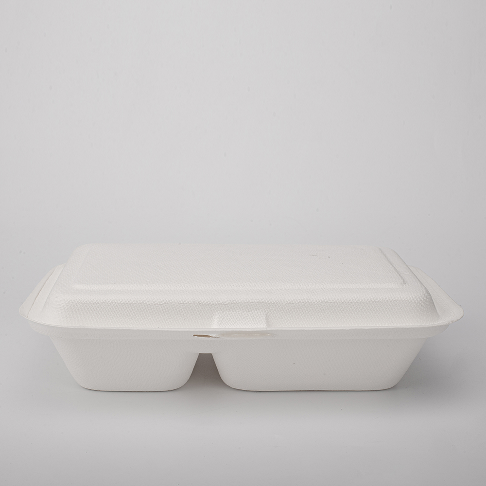 Custom Biodegradable Disposable Paper Food Takeaway 9 X 6" 2-C Box