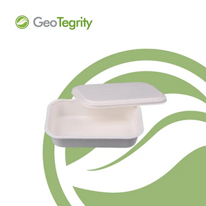 Biodegradable Disposable Takeaway Bagasse Lunch 7" x 4" Tray Lid