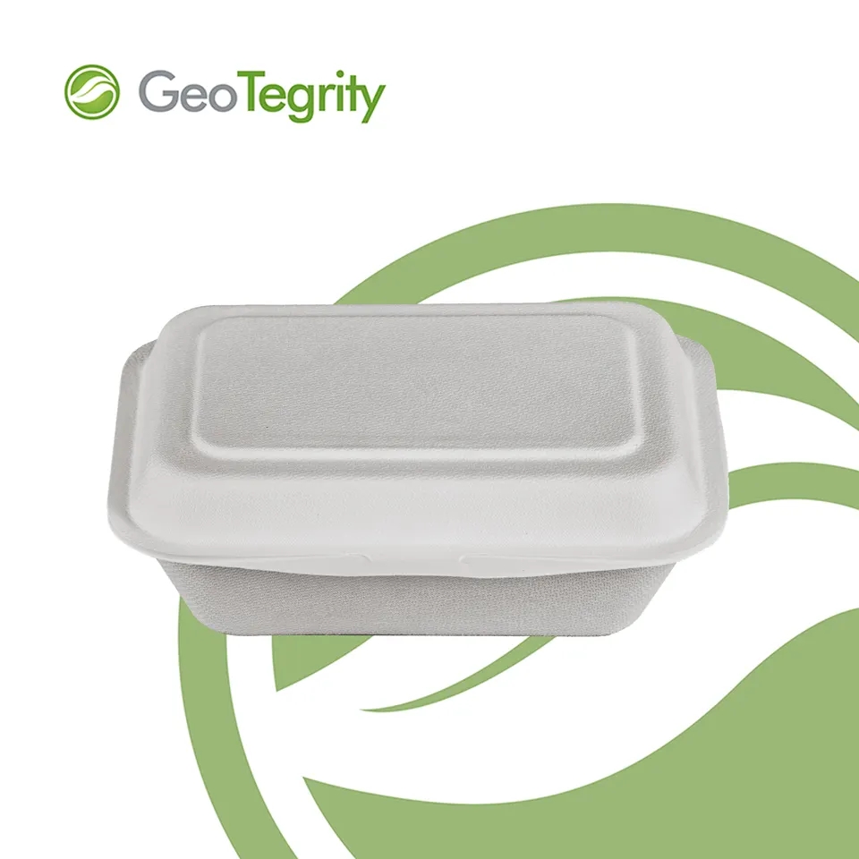 Compostable Eco-friendly 7" x 5" Hinged Container Box