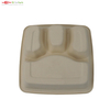 4 COMPARTMENT BAGASSE (SCHOOL) TRAY 50 Ct. Heavy-Duty- Super Strong- Natural- Eco-Friendly Disposable Bagasse Plates, 100% Biodegradable 4 Compartment meal Plates