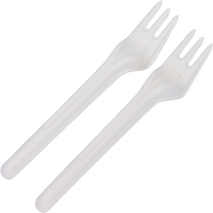 Premium 100% Biodegradable Bagasse Forks – 100pcs Heavy-Duty, Compostable & Eco-Friendly Sustainable Cutlery