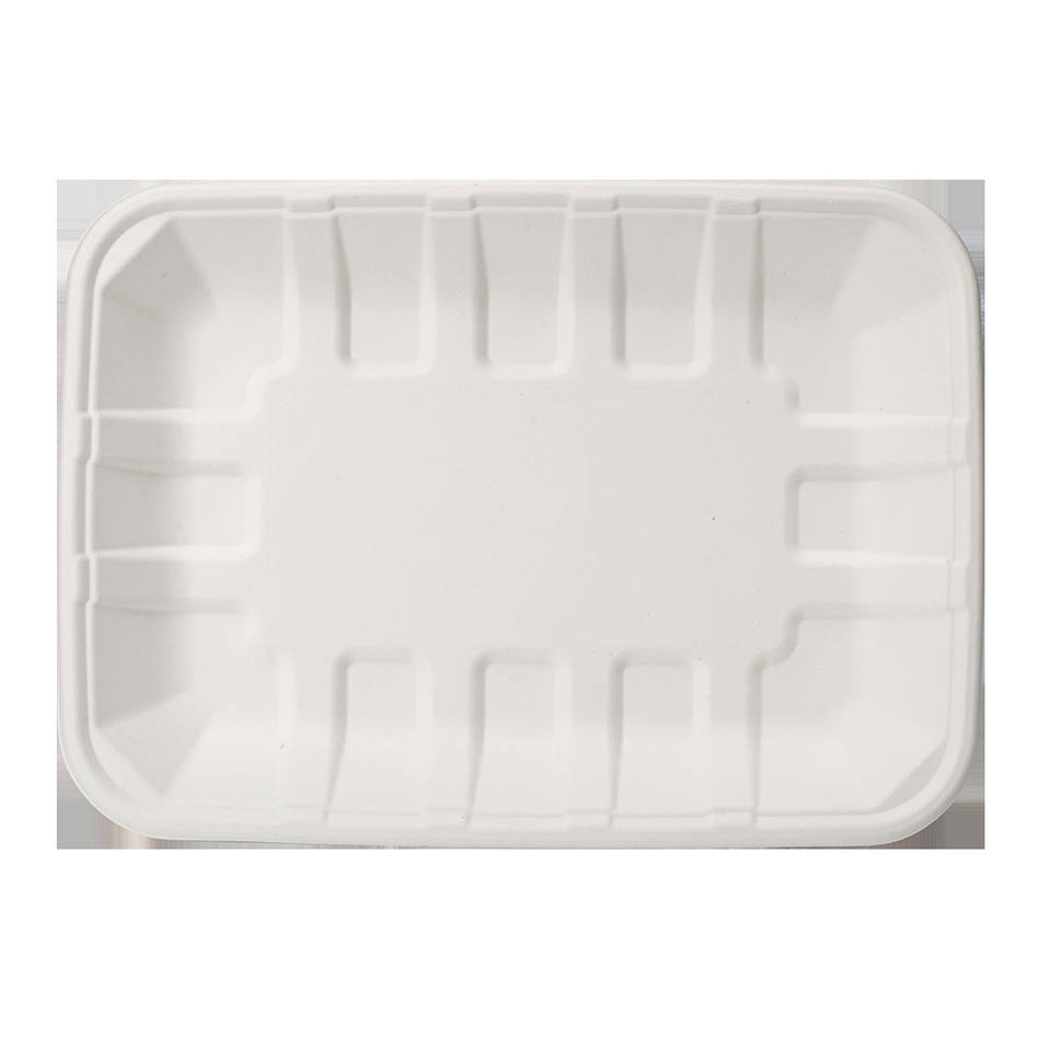 White Fresh Vegetables Food Biodegradable Compostable Sugarcane Bagasse Bagasse Vegetable Trays for Fruit,vegetable And Meat