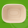 Biodegradable Sugarcane Bagasse Pulp Rectangular Salad Bowl Disposable Paper Tableware