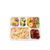 Biodegradable Restaurant Compostable Meat Bagasse Frozen Food 5-Compartment Tray