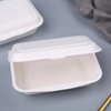 Compostable Take Out Biodegrabable Bagasse Lunch 6" x 4" Hinged Contianer