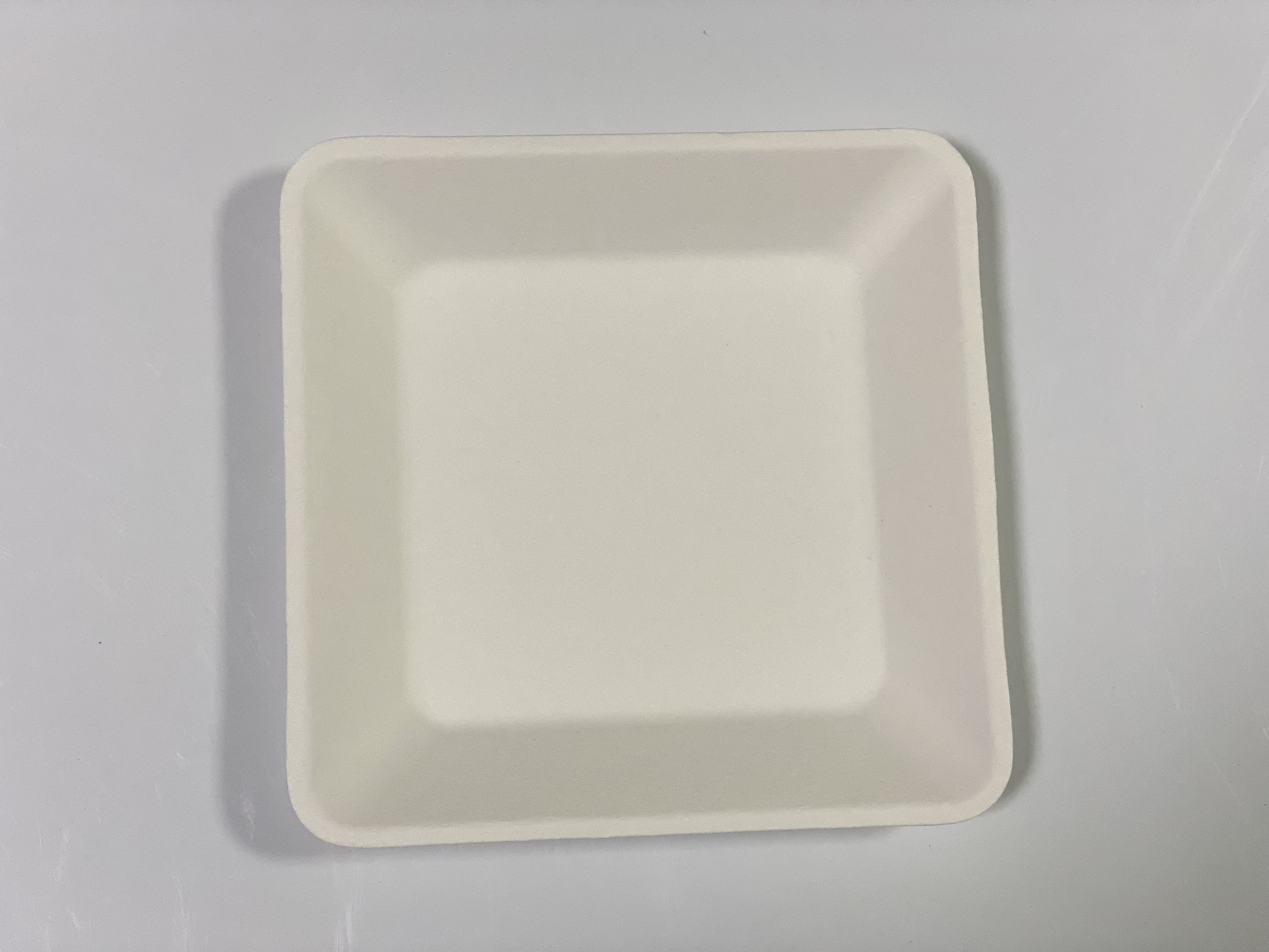 100% Composable Biodegradable Bagasse Pulp Round 6" Square Plate