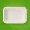 PFAS Free Disposable Biodegradable Containers Sugarcane Bagasse Pulp Molding Tray For Restaurant And Party