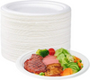 100% Biodegradable 6" round disposable tableware sugarcane bagasse pulp paper party compostable plates