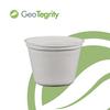 5oz White Biodegradable Sugarcane Bagasse Pulp Molding Disposable Takeaway Ice Cream Cup With Lid