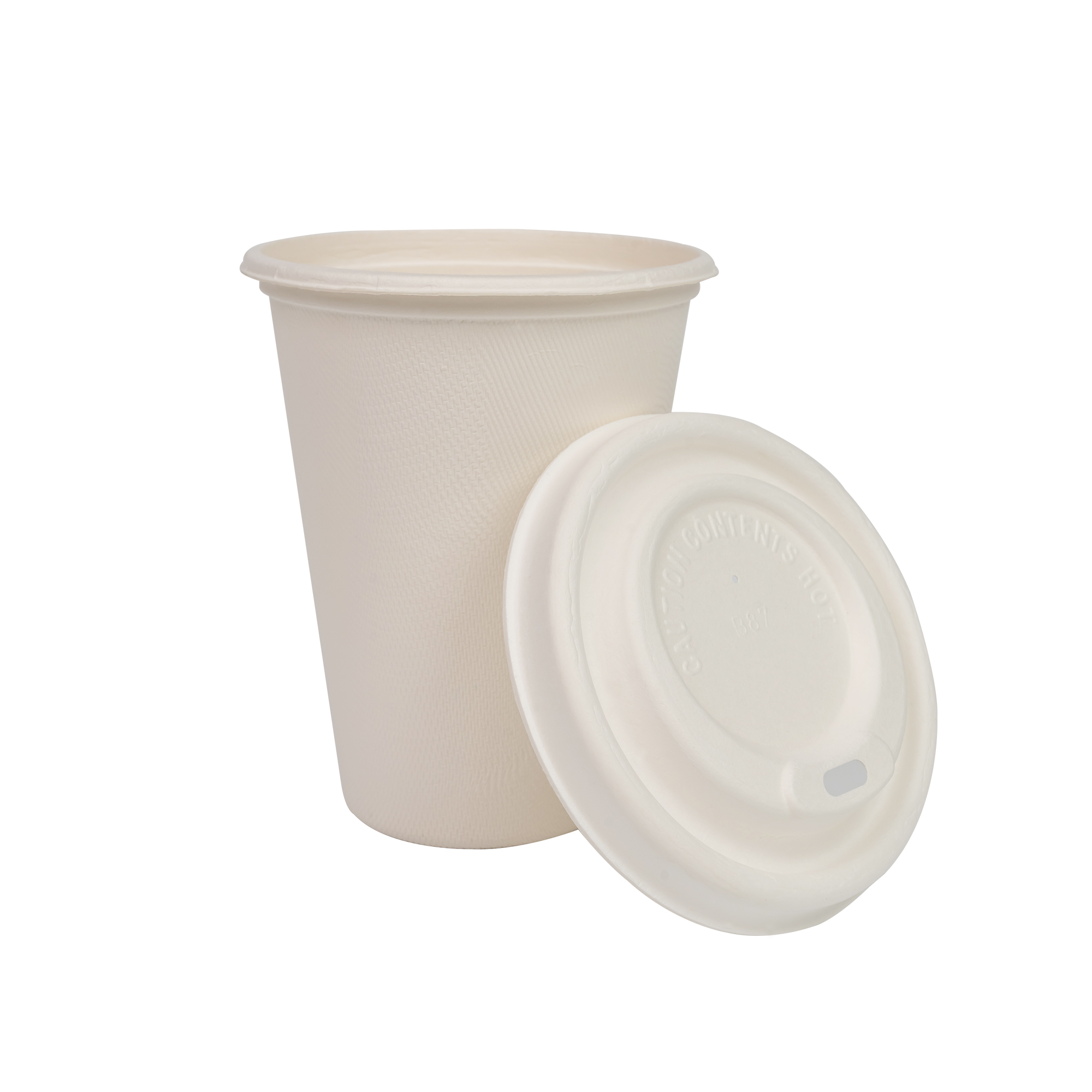 50 Count 12oz Compostable Drinking Cups – Heavy Duty Bagasse & Bamboo Fiber Biodegradable Cups – Unbleached, Microwave & Freezer Safe, Eco-Friendly Disposable Cups for Hot & Cold Beverages, Parties, W
