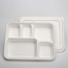 Biodegradable bagasse restaurant food takeaway 5 Compts Tray