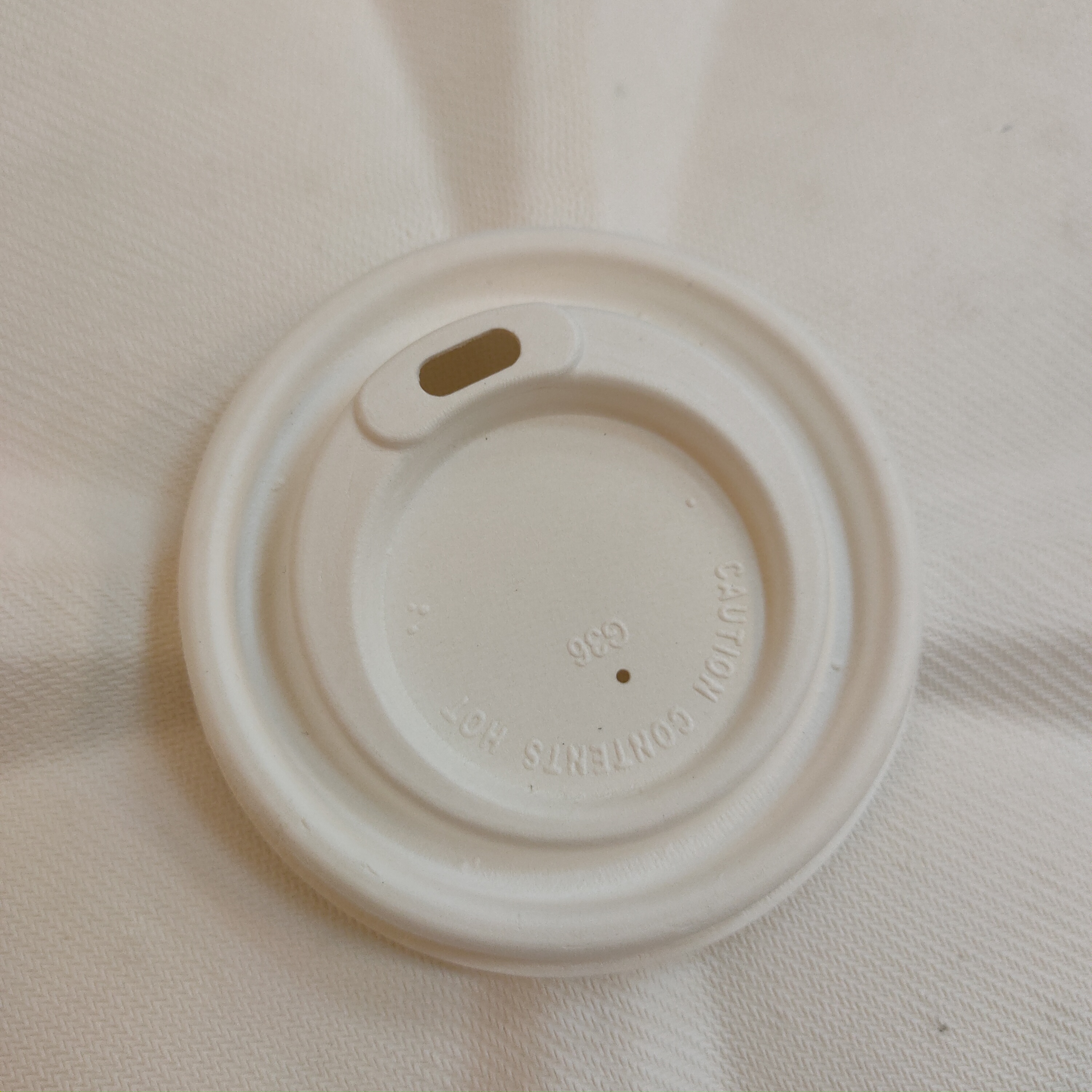 100% Biodegradable Eco-friendly Disposable Sugarcane Bagasse Bamboo Paper Pulp 80mm 90mm Cup Lid For Coffee Cup