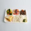 Biodegradable Restaurant Compostable Meat Bagasse Frozen Food 5-Compartment Tray