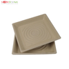 10.25"Square tray Bagasse Rectangular Plate, 50 Ct. PFAS-Free, Heavy Duty, Sugarcane Fiber, Eco Friendly Disposable, 100% Biodegradable, Microwave and Freezer Safe, Ideal for Lunch, Buffet