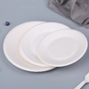 PFAS Free Compostable Disposable 6" Ribbed Round-Bagasse Pulp Paper Plate Biodegradable-Sugarcane Fiber Plate 