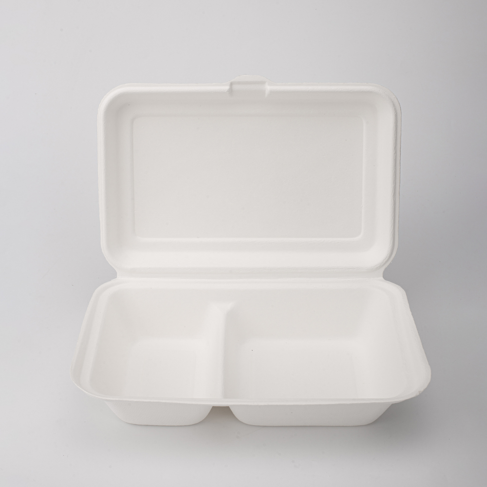 Custom Biodegradable Disposable Paper Food Takeaway 9 X 6" 2-C Box