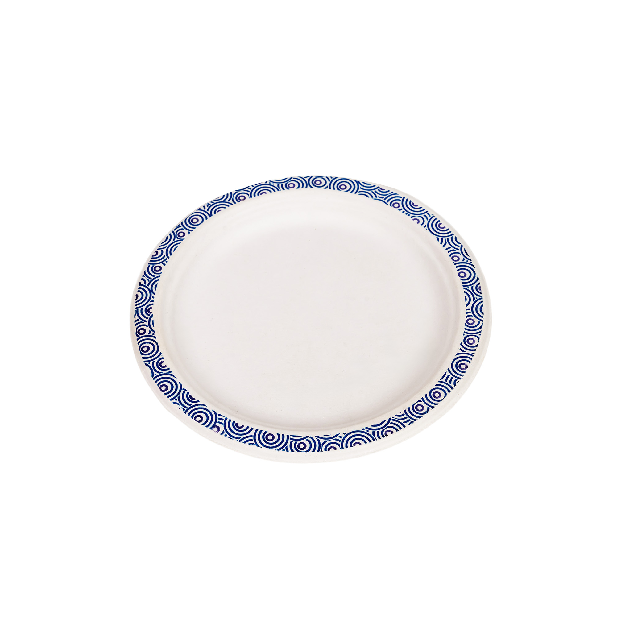 EcoParty 6" Printed Sugarcane Bagasse Plates, Round & Disposable for Parties