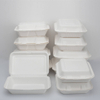 Bagasse Fiber Tableware Food Container Biodegradable Sugarcane Compostable Clamshell Bamboo Bagasse Pulp Customized Packing