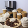 100% Biodegradable Eco-friendly Disposable Sugarcane Bagasse Bamboo Paper Pulp 80mm 90mm Cup Lid For Coffee Cup