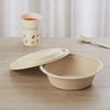 Wholesale 100% Biodegradable Compostable Disposable Sugarcane Bagasse round Food Salad Soup Serving 900ml Bowls