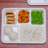 Biodegradable Restaurant Compostable Meat Bagasse Frozen Food 5-Compartment Tray