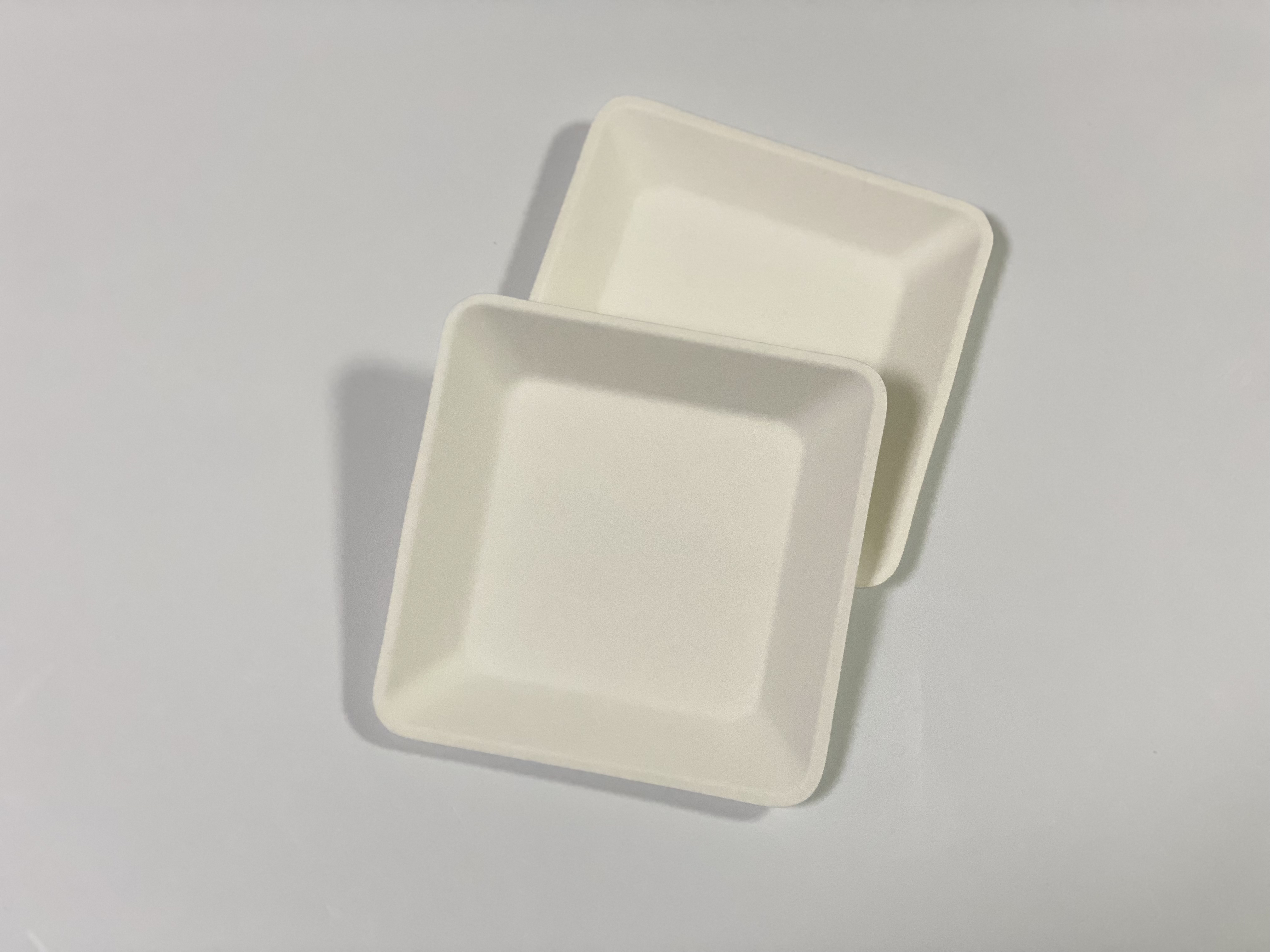 100% Composable Biodegradable Bagasse Pulp Round 6" Square Plate