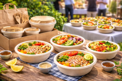 Bagasse Bowl used in Eco-Friendly Food Packaging