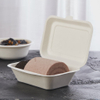 Compostable Takeaway Disposable Biodegradable Sugarcane Bagassee Pulp Paper Lunch Clamshell Box