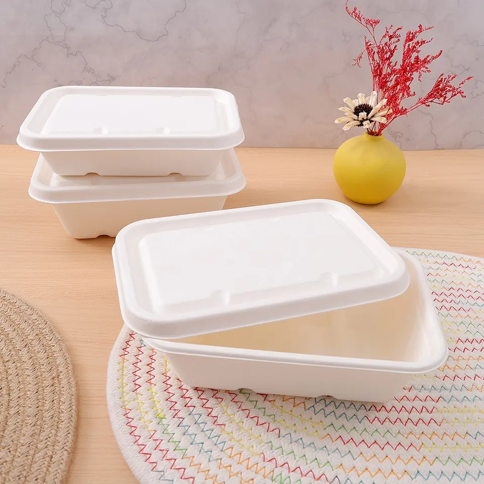 Eco-friendly Biodegradable Disposable Bagasse Tableware Food Server 12oz Tray