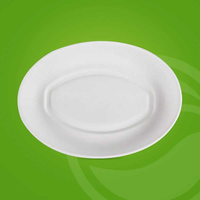 Wholesale PFAS Free Eco-friendly Biodegradable Plant Fiber Sugarcane Bagasse Pulp Molding Disposable Oval Bowls