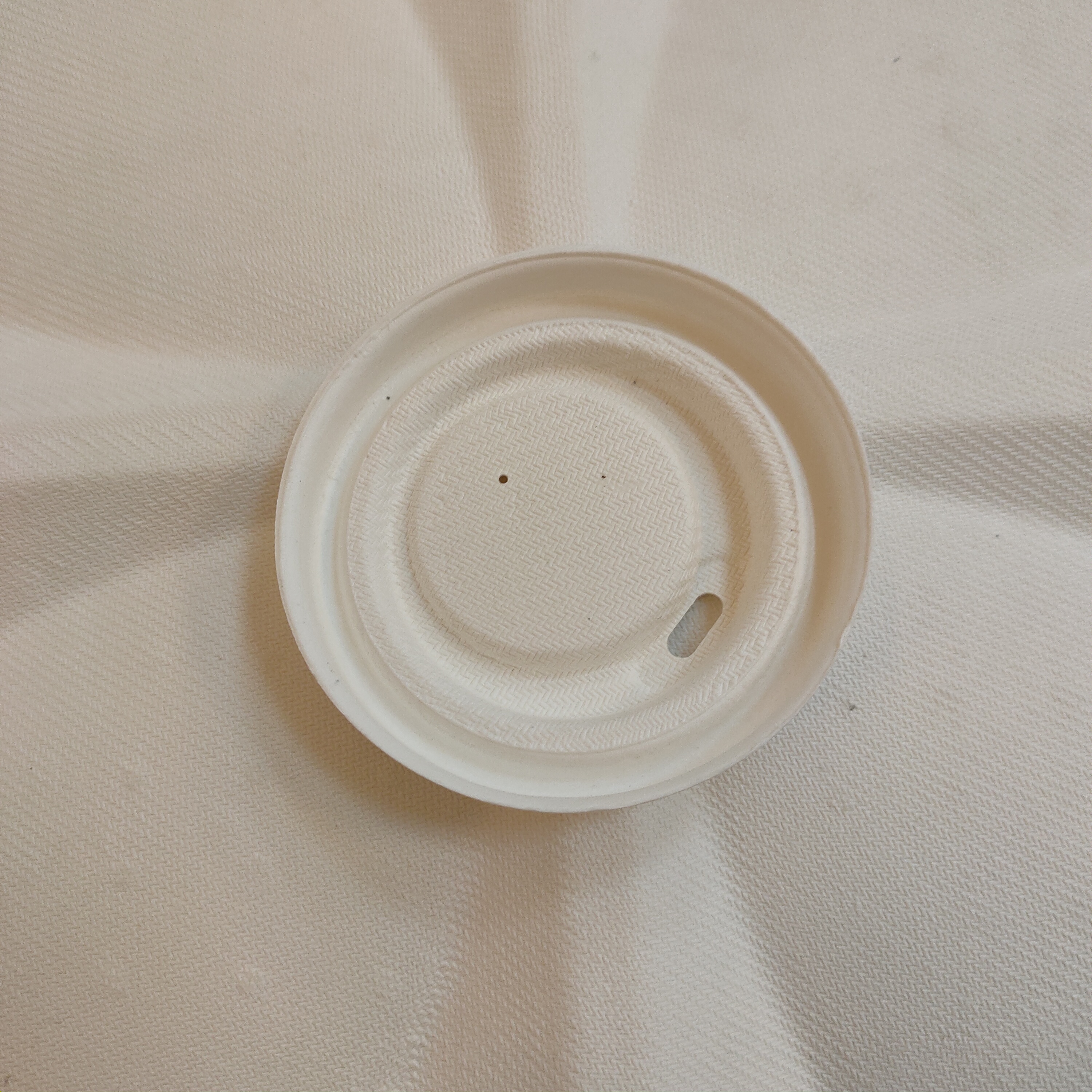 100% Biodegradable Eco-friendly Disposable Sugarcane Bagasse Bamboo Paper Pulp 80mm 90mm Cup Lid For Coffee Cup