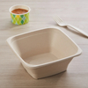 Compostable paper Salad 32oz Square Bowl with lid disposable Biodegradable paper pulp sugarcane bagasse camping takeaway container