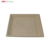 10.25"Square tray Bagasse Rectangular Plate, 50 Ct. PFAS-Free, Heavy Duty, Sugarcane Fiber, Eco Friendly Disposable, 100% Biodegradable, Microwave and Freezer Safe, Ideal for Lunch, Buffet