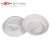 90mm Compostable Coffee Lids 50 Pack | White PFAS Free Bamboo Bagasse | Leak Proof Biodegradable Lids for 12oz Hot Cups
