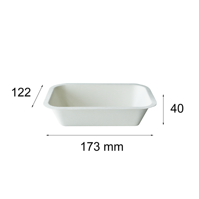 PFAS Free Biodegradable Compostable Sugarcane Sugar Cane Bagasse Pulp Molding Packaging Food Tray With Lid