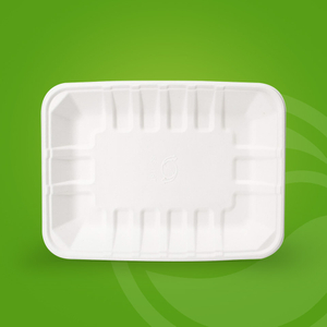 Disposable Sugarcane Pulp Biodegradable Bagasse Tray Food Container Bagasse Rectangular Tray