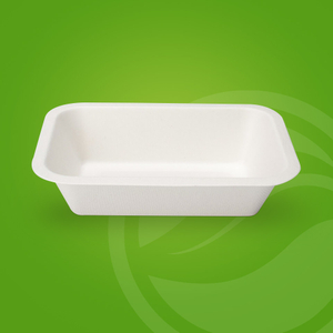 PFAS Free 100% Biodegradable Compostable Sugarcane Bagasse Pulp Mould Food Tray